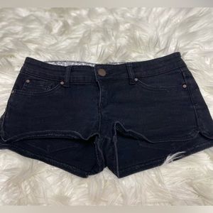 O’Neill black denim short shorts